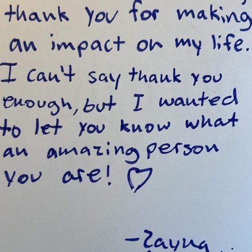 Teacher Note from a student